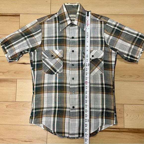 Campus Shirt‎ Mens Small Plaid Button Up Camp Hiking Short Sleeve Multicolored - Picture 8 of 12